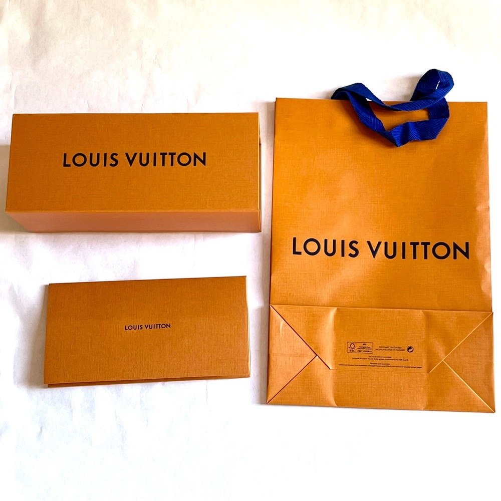 Authentic Louis Vuitton Gift Bag, Gift Box and Gift Envelope Bundle